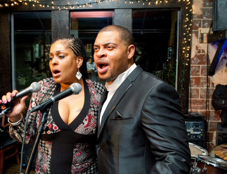 Angela Morgan performing on stage